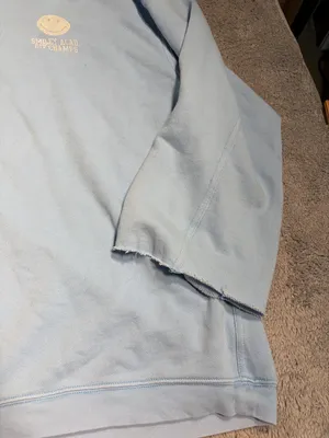 Aerie Light Blue smiley company Crewneck Sweatshirt small thumbnail 4