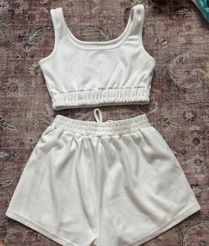 SHEIN White Lounge Shorts and Tank Set thumbnail 2