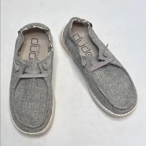 Hey Dude Women’s Wendy Linen Gray Casual Slip-on Loafer Casual Shoes S-240 Sz 7 thumbnail 1