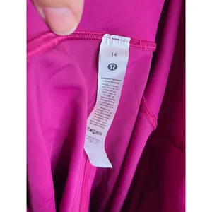 Lululemon wunder train high rise shorts magenta women's‎ size 14 athletic casual thumbnail 6