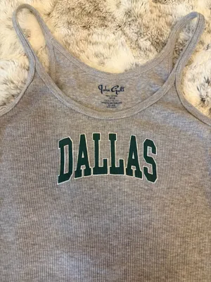 John Galt Brandy Melville Dallas Tank - Gray thumbnail 2