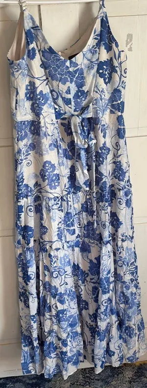 MSK Long floral dress thumbnail 1