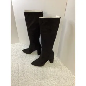 Franco‎ Sarto L-Katherine Black Tall Boots Pointed Toe Block Heel Women 10 W NEW thumbnail 4