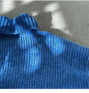 Altar'd State Blue Cropped Sweater thumbnail 5