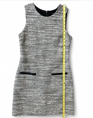 Theory Cortney Deleo Tweed Crew Neck Shift Dress thumbnail 6