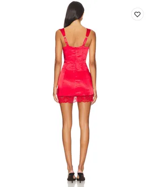 Claudelle Mini Dress in Red thumbnail 3