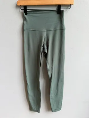 Lululemon Align High-Rise Pant 25" Dark Forest Sage Green Size 2 thumbnail 5