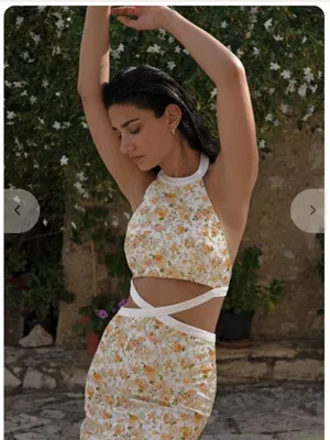 Anthropologie Significant Other Halter Mini Dress Rosalie Floral Print Size 4 thumbnail 6