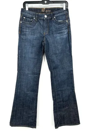 Kut from the Kloth size 4 blue jeans boot cut button tab‎ back pockets thumbnail 1