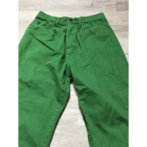 Sandrine Rose x Free People Sapin Green Wide Leg Jeans Sz 27 High Rise A4-0008 thumbnail 3