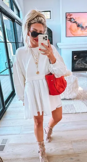 Free People Eleanor Sweatshirt Dress thumbnail 2