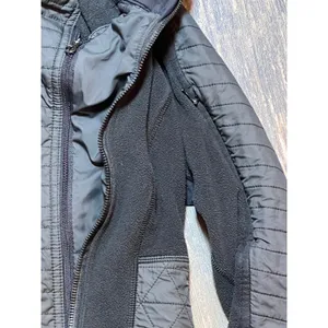 Lululemon‎ Fleecy Keen Quilted Fleece Hooded Jacket Black Womens Size 4 FLAW** thumbnail 11