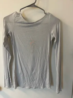 Skims sheer modal long sleeve boat neck top thumbnail 2
