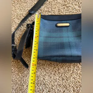 POLO RALPH‎ LAUREN Plaid Shoulder Bag Crossbody Vintage with Luggage Tag thumbnail 12