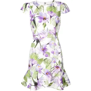 Alice‎ + Olivia Kirby Faux-Wrap Floral Flounce Dress thumbnail 5