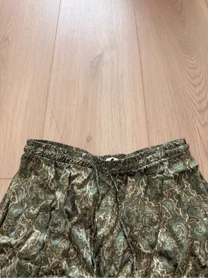 Free People Green Paisley Drawstring Maxi Skirt thumbnail 5
