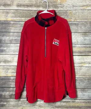 Vintage Unlimited Fleece 1/2 Zip Reversible Sweater Size L thumbnail 3