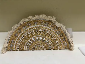 Bohemian shell clutch Brown thumbnail 5