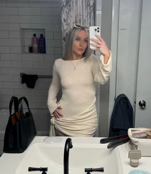 MESHKI long sleeve knit mini dress thumbnail 2