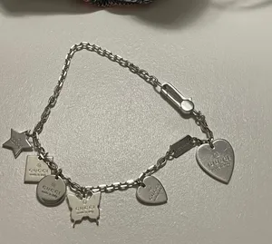 Sterling Silver 925 Trademark Charm Bracelet WI Box thumbnail 3