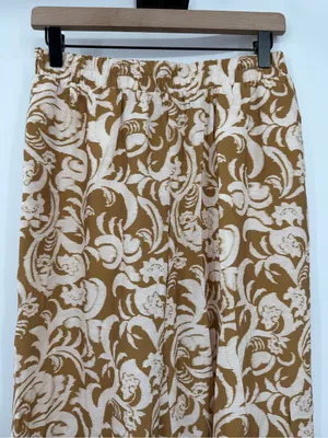 Philosophy Republic Floral Wide Leg Pull-On Pants S NWT Tan Cream thumbnail 4
