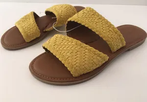 Yellow Woven Sandals, Size 8 1/2 thumbnail 2