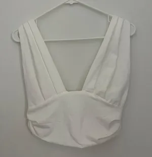 White Crop Top thumbnail 1