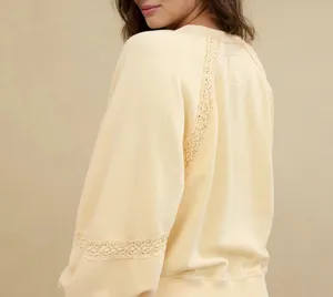Aerie Hey Crochet Yellow Sweatshirt thumbnail 2