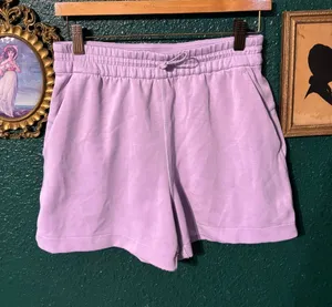 Lululemon Size 6 Softstreme Shorts Light Purple Hi Rise Cinch Waist thumbnail 1