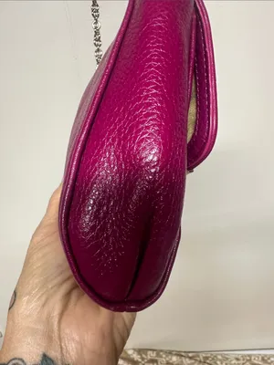 Coach Madison Pebble Leather Crossbody in Raspberry with Gold-Tone Hardware thumbnail 3