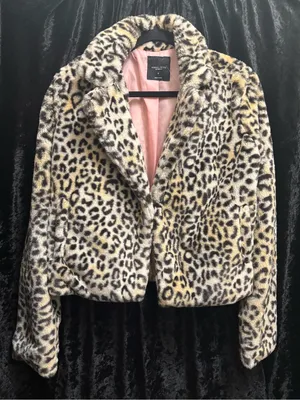 Angel Kiss Leopard Print Faux Fur Jacket thumbnail 1