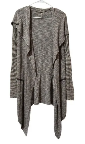 Free People Cardigan Sweater Women Size Medium‎ Hooded Lightweight Boho Hippie thumbnail 1