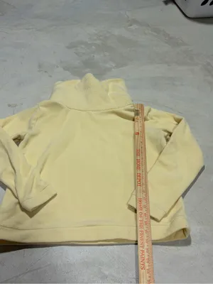 Dudley Stephens Cozy Women's butter yellow Pullover Sweater fleece large thumbnail 3