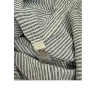 Calia Blue White Stripe Oversized Button Up Swim Pool Beach Coverup Shirt Small thumbnail 4