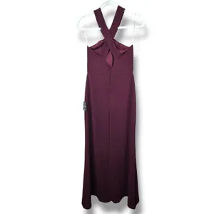 NEW Lulus Keep You Enchanted Dark Purple Cutout Halter Mermaid Maxi Dress thumbnail 7