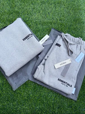 Essentials XXS dark oat Set hoodie n sweats Gray thumbnail 3