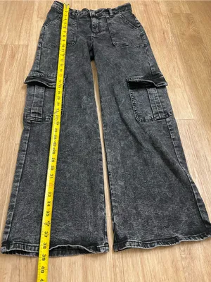 Disclosure High-Rise Black Wide-Leg Cargo Jeans thumbnail 6