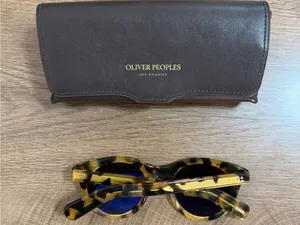 Oliver Peoples Tortoise Frame Sunglasses with Brown Lenses thumbnail 2