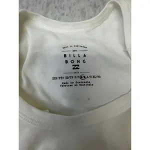 Billabong Womens White Scoop Neck croppedTank Top Size Medium M Basic NWOT thumbnail 3