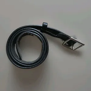 Coach Black Leather Belt Silver Tone Metal Buckle Women Men Unisex Size 36 thumbnail 2