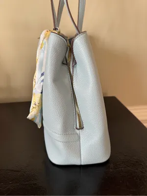 Nanette Lepore Kassandra Triple Section Shoulder Bag with Scarf Ice Blue NWT thumbnail 6