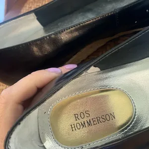 Ros Hommerson Envy black leather espadeille wedge heel 9 thumbnail 10