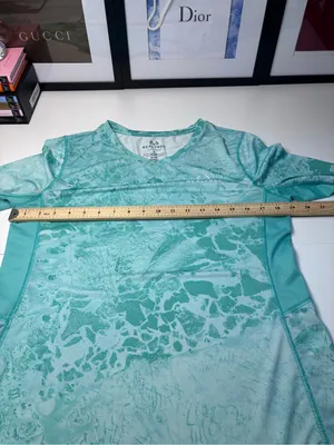 Realtree Fishing WAV3 Teal Water Performance Long Sleeve Shirt UPF Sun Protect thumbnail 9