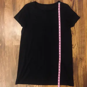 Faux Suede Black tshirt dress thumbnail 5