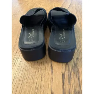 Athlefit Women’s Black Slip-On Slide Wedge Sandals US 9 thumbnail 5