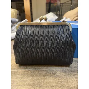 Anna by Anuschka Clutch Crossbody Handbag Kiss-Lock Closure Black Heritage thumbnail 2