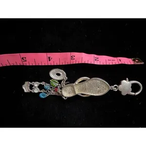 Flip-Flop Beach Keychain Purse Charm, Enamel, 5" thumbnail 6