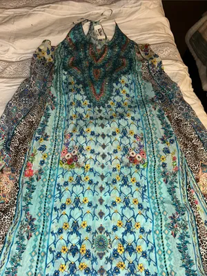 Rhea embellished resort-wear kaftan maxi dress Size S/M. thumbnail 1