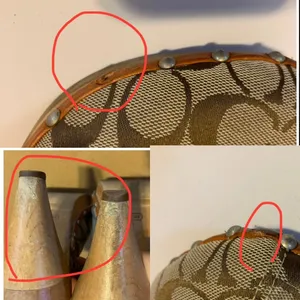 Vintage Coach Brown Cloth Signature Print Clog Heel Mules "Felicity" (8) thumbnail 11