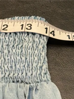 Vici Light Blue High-Low Tiered Maxi Skirt with Smocked Waist size Medium thumbnail 10